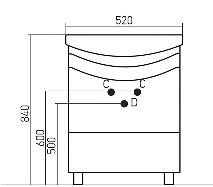 Тумба с раковиной MIXLINE РАДУГА 52 синяя для ванной в интернет-магазине Sanbest