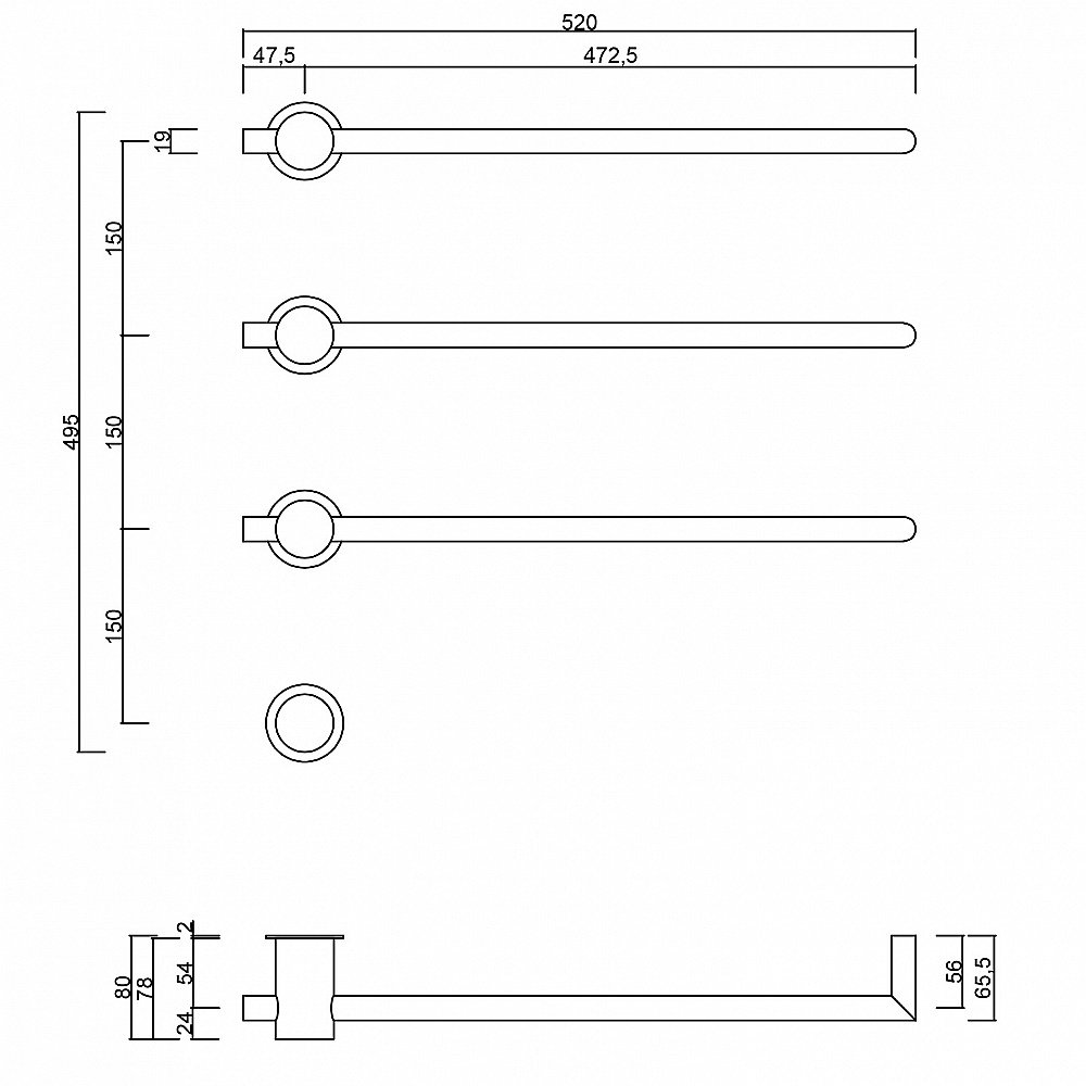 Полотенцесушитель электрический ABBER Charme AH4003 хром купить в интернет-магазине сантехники Sanbest