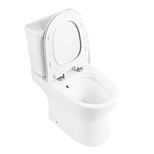 Унитаз-компакт напольный BelBagno Steam BB130CPR/SC+BB130T белый, безободковый, с крышкой микролифт, с бачком купить в интернет-магазине Sanbest