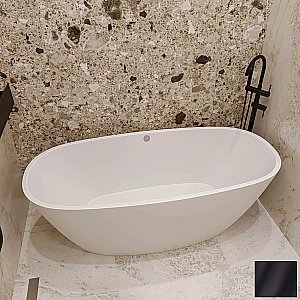 Ванна из искусственного камня Veconi Imperia IMP17080BM 170х80 черная матовая купить в интернет-магазине Sanbest