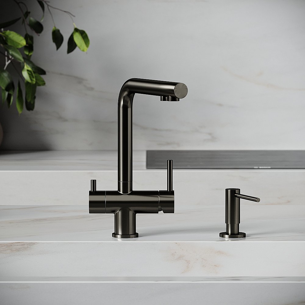 Смеситель для кухни Sancos Foster SC4014GG вороненая сталь купить в интернет-магазине сантехники Sanbest