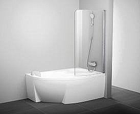 Шторка для ванной Ravak Chrome Rosa CVSK1 140/150 85 купить в интернет-магазине Sanbest