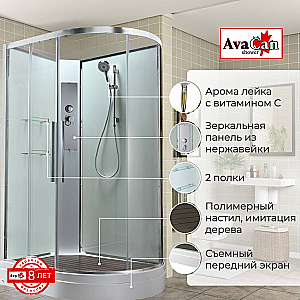 Душевая кабина AvaCan EM Серия EM2811LNT 110х80 без крыши прозрачная, левосторонняя купить в интернет-магазине Sanbest