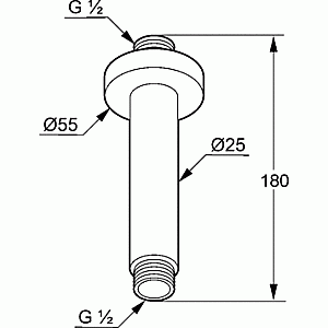 Держатель верхнего душа Kludi A-QA6651539-00 черный купить в интернет-магазине сантехники Sanbest