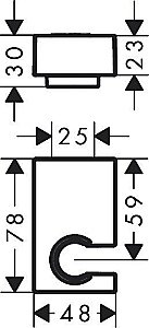 Держатель ручного душа Hansgrohe Porter E 28387700 купить в интернет-магазине сантехники Sanbest