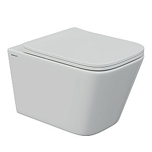 Унитаз подвесной  BERGES FLOE S 043348 с инсталляцей АТОМ Line, кнопка глянцевый хром, безободковый, с крышкой микролифт купить в интернет-магазине Sanbest