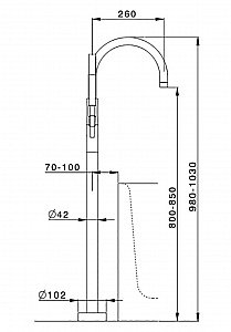 Смеситель для ванны Cisal Less LN01420021 купить в интернет-магазине сантехники Sanbest