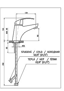 Смеситель для раковины RAV-SLEZAK MISSISSIPPI MS026.5LUX хром купить в интернет-магазине сантехники Sanbest
