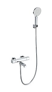 Смеситель для ванны с душем и термостатом WONZON & WOGHAND STAY 2 WW-B2016-A1-CR хром купить в интернет-магазине сантехники Sanbest