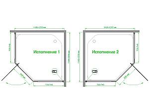 Душевой уголок Royal Bath RB 120TR-T-CH 120х120 стекло прозрачное/профиль хром купить в интернет-магазине Sanbest