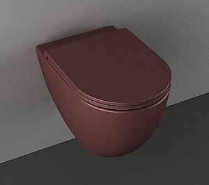 Унитаз подвесной Isvea Infinity 10NF02001SV-2R бордовый матовый, безободковый купить в интернет-магазине Sanbest