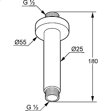 Держатель верхнего душа Kludi A-QA6651539-00 черный купить в интернет-магазине сантехники Sanbest