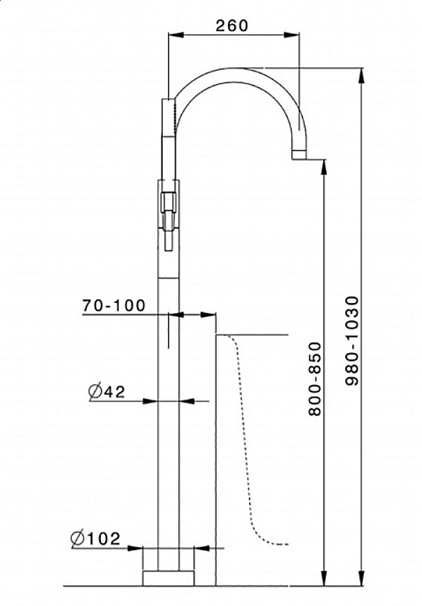 Смеситель для ванны Cisal Less LN01420021 купить в интернет-магазине сантехники Sanbest