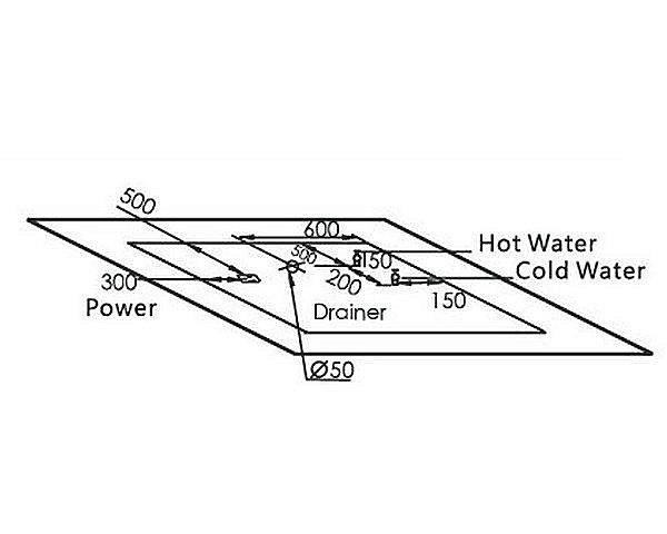 Ванна акриловая Gemy Water Channel G9060 K 210х210 белая с гидромассажем купить в интернет-магазине Sanbest