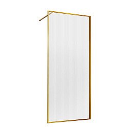 Душевая перегородка Vincea Walk-In VSW-1HP120FLBG 120 стекло рифленое/профиль брашированное золото купить в интернет-магазине Sanbest
