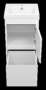 Тумба с раковиной Misty Алиса - 40 Э-Али01040-0112Я белая для ванной в интернет-магазине Sanbest