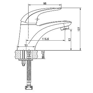 Смеситель для раковины Aquanet Cobra SD90363-3 купить в интернет-магазине сантехники Sanbest