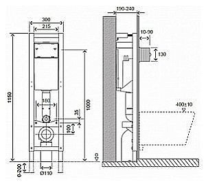 Система инсталляции Migliore Quadra ML.QDR-27.663 купить в интернет-магазине сантехники Sanbest