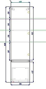 Шкаф подвесной Art&Max TECHNO 40 Айс какао для ванной в интернет-магазине сантехники Sanbest