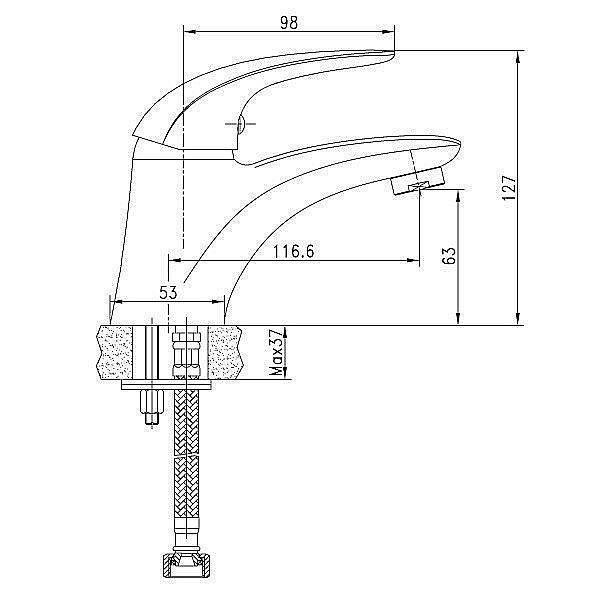 Смеситель для раковины Aquanet Cobra SD90363-3 купить в интернет-магазине сантехники Sanbest