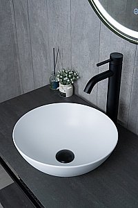 Раковина накладная Gid 9081wm белая матовая купить в интернет-магазине Sanbest