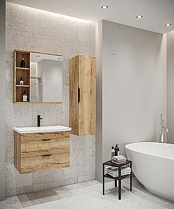 Тумба с раковиной Grossman Форта 71 Дуб галифакс для ванной в интернет-магазине Sanbest