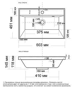 Тумба с раковиной подвесная Grossman МЕРКАДО 60 с 2-я ящ, графит матовая для ванной в интернет-магазине Sanbest