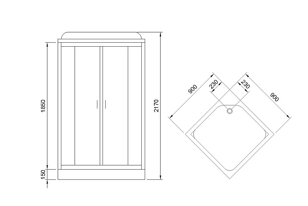 Душевая кабина Royal Bath HP RB90HP2-M 90х90 купить в интернет-магазине Sanbest