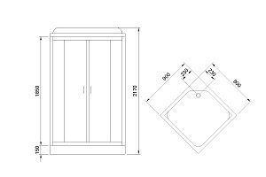 Душевая кабина Royal Bath HP RB90HP2-M 90х90 купить в интернет-магазине Sanbest