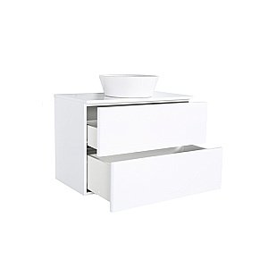 Тумба с раковиной Orange Otto Ot-75TuMDF+B08-360W 75 белая для ванной в интернет-магазине Sanbest