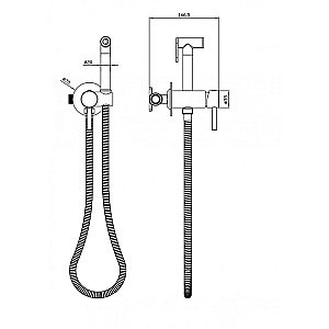 Гигиенический душ Milacio Ultra MCU.850.MB черный купить в интернет-магазине сантехники Sanbest