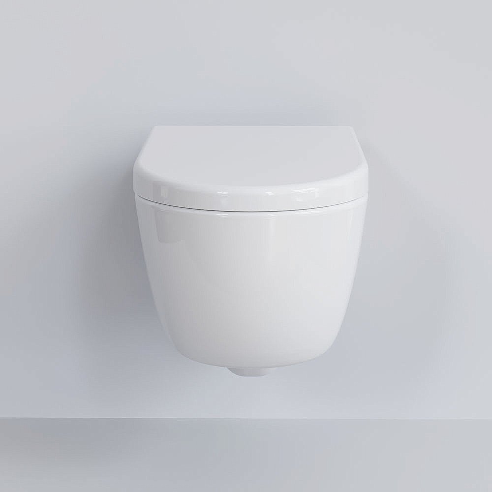 Унитаз подвесной Ambassador Abner 103T20001R безободковый, белый купить в интернет-магазине Sanbest