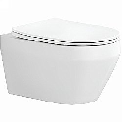 Унитаз подвесной Aquatek Лея AQ1199-00 белый, с крышкой микролифт, безободковый купить в интернет-магазине Sanbest