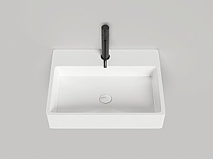 Раковина Salini OTTAVIA 1103101GF 59,5 из искусственного камня S-Sense, глянцевая, цвет по RAL полностью купить в интернет-магазине Sanbest