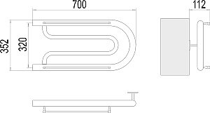 Полотенцесушитель водяной Terminus Фокстрот БШ 320х700 купить в интернет-магазине сантехники Sanbest