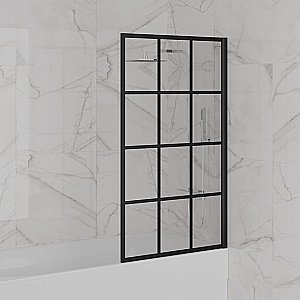 Шторка для ванны PAINI ScreenWT70G 70 стекло прозрачное/профиль черный купить в интернет-магазине Sanbest