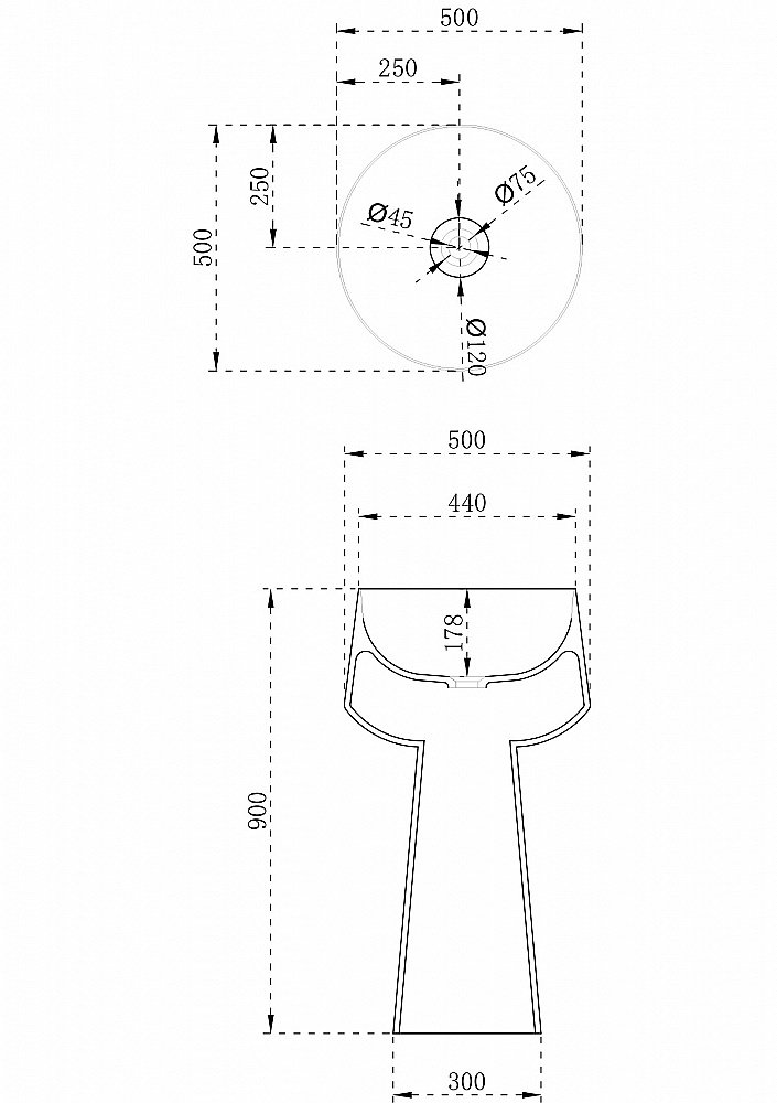 Раковина ABBER Stein AS2508 50 белая матовая купить в интернет-магазине Sanbest