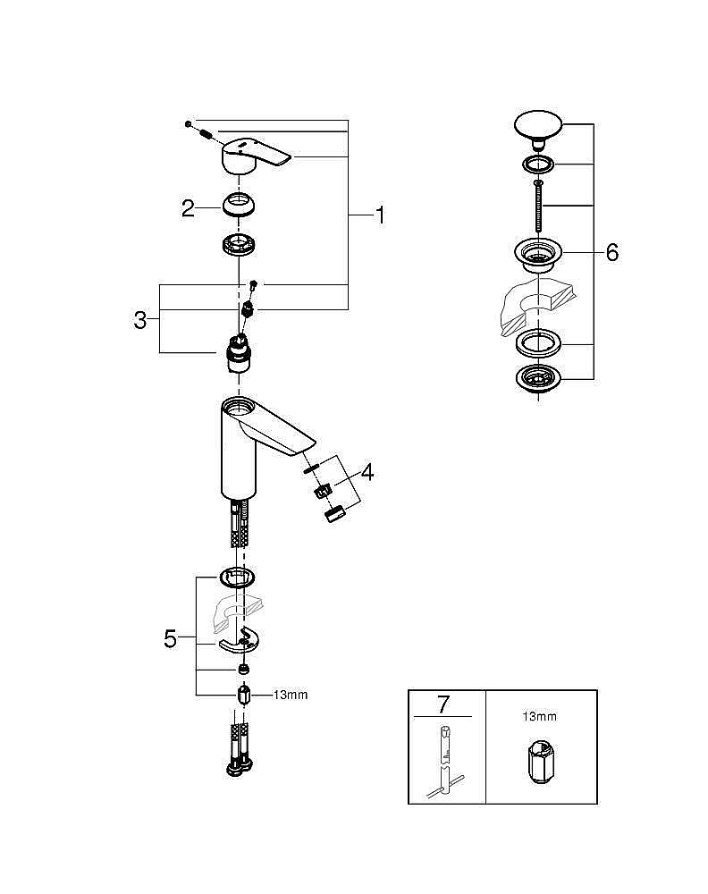 Смеситель для раковины GROHE Eurosmart 23923003 хром купить в интернет-магазине сантехники Sanbest