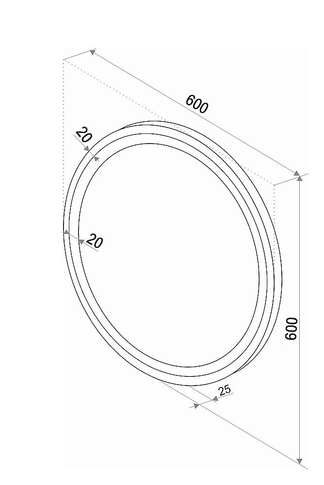 Зеркало Континент Style Black ЗЛП1016 60x60 в ванную от интернет-магазине сантехники Sanbest