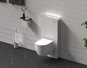 Система для инсталляции для унитаза Abber AC0107MW с белой клавишей смыва купить в интернет-магазине сантехники Sanbest