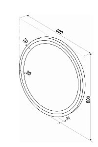 Зеркало Континент Style Black ЗЛП1016 60x60 в ванную от интернет-магазине сантехники Sanbest
