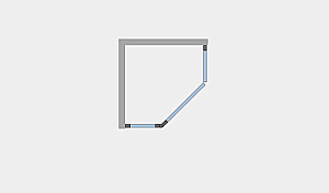 Душевой уголок Ambassador Diamond 12011111 90x90 стекло прозрачное/профиль хром купить в интернет-магазине Sanbest