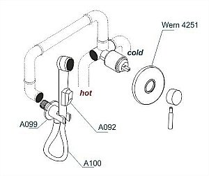 Гигиенический душ WasserKRAFT Wern A04200 купить в интернет-магазине сантехники Sanbest