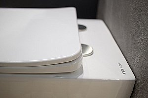 Унитаз подвесной Art&Max PLATINO AM9321CHR/SC белый, с сиденьем микролифт, безободковый купить в интернет-магазине Sanbest