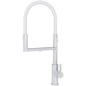 Смеситель для кухни Paulmark Tornado To213402-WH белый матовый купить в интернет-магазине сантехники Sanbest