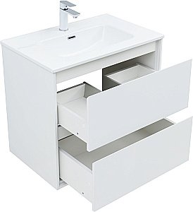 Тумба с раковиной Aquanet Милан 336368/330430 70 белый глянец для ванной в интернет-магазине Sanbest