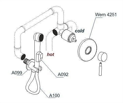 Гигиенический душ WasserKRAFT Wern A04200 купить в интернет-магазине сантехники Sanbest