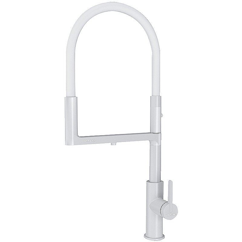 Смеситель для кухни Paulmark Tornado To213402-WH белый матовый купить в интернет-магазине сантехники Sanbest