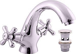 Смеситель для раковины RAV-Slezak MORAVA RETRO MK129.5 хром купить в интернет-магазине сантехники Sanbest