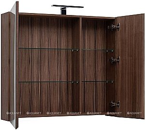 Зеркальный шкаф Aquanet Нью-Йорк 100 орех купить в интернет-магазине сантехники Sanbest